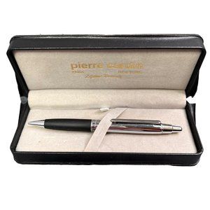 Vintage Pierre Cardin Mechanical Pencil in Case Silver Tone Black Distressed